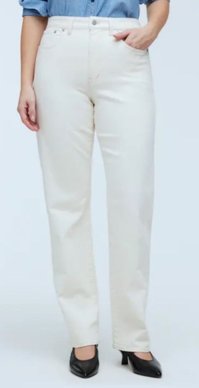 Madewell The Curvy 90s Straight Jean Cream Size 30